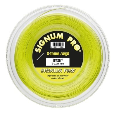 Signum Pro Tennissaite Triton (Haltbarkeit+Spin) lemongelb 200m Rolle