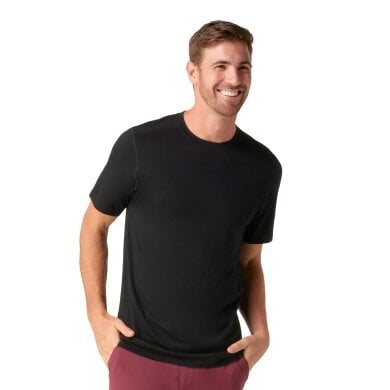 Smartwool Funktions-Tshirt Slim Fit (feuchtigkeitsabsorbierend, Merinowolle) schwarz Herren