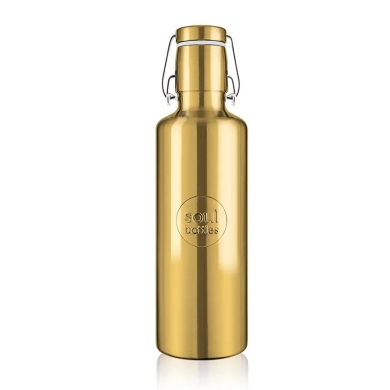 soulbottles Trinkflasche steel light Gold (Edelstahl, Edelstahlbügel) 750ml gold