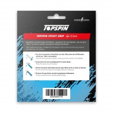 Topspin Overgrip Sticky Grip (Griffigkeit) 0,5mm weiss 3er