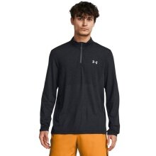 Under Armour Lauf-Langarmshirt Seamless Stride 1/4 Zip (schnelltrocknend, reflektierende Details) dunkelgrau Herren