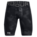 Under Armour Sport-Leggings Printed HG (Tight, enganliegend) kurz schwarz/grau Herren