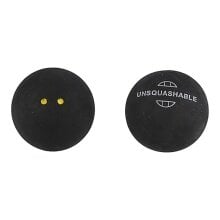 Unsquashable Squashball (2 gelbe Punkte, Speed sehr langsam) schwarz - 25 Bälle Polybag