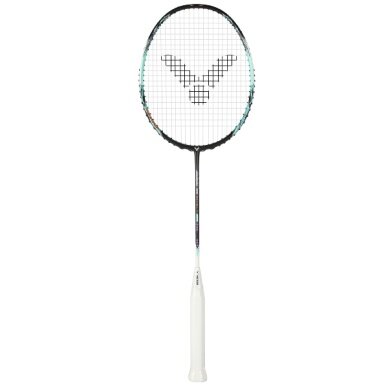 Victor Badmintonschläger Auraspeed 90K Metallic R (ausgewogen, steif) türkisblau - unbesaitet -