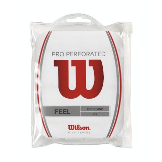 Wilson Overgrip Pro Perforated 0.55mm weiss 12er Clip-Beutel