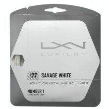 Luxilon Tennissaite Savage 1.27 (Haltbarkeit+Spin) weiss 12m Set