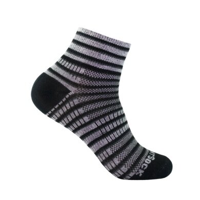 Wrightsock Sportsocken Quarter Coolmesh II (dünn, atmungsaktiv, bequem) grau/schwarz - 1 Paar