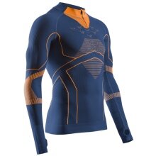 X-Bionic Funktions-Langarmshirt Energy Accumulator Light Half Zip Unterwäsche marineblau/orange Herren