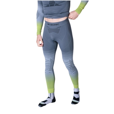 X-Bionic Funktionshose Invent FX Pant (maximale Bewegungsfreiheit) lang Unterwäsche grau/lime Herren