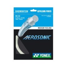 Besaitung mit Badmintonsaite Yonex Aerosonic (Power+Komfort) weiss