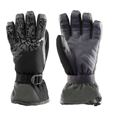 Zanier Winterhandschuhe GAP.STX Juniors (wasserdicht) schwarz/anthrazitgrau