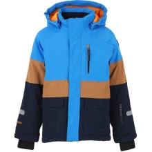 Zigzag Winter-Skijacke Taylora W-PRO 15.000 (4-Wege-Stretch, wasserdicht, winddicht) blau/braun Kinder