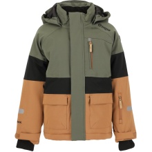 Zigzag Winter-Skijacke Taylora W-PRO 15.000 (4-Wege-Stretch, wasserdicht, winddicht) khaki/braun Kinder