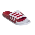 adidas Badeschuhe Adilette TND (Klettverschluss, Cloudfoam Zwischensohle) weiss/rot - 1 Paar