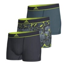 adidas Unterwäsche Boxershorts Trunk Active Micro Flex Eco - mehrfarbig bunt - 3 Stück