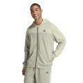 adidas Kapuzenjacke Melange Full Zip Hoodie (Terry Hoodie Baumwolle) olivegrün Herren