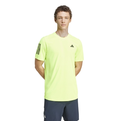 adidas Tennis-Tshirt Club 3-Streifen limegrün Herren