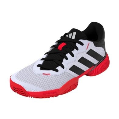 adidas Tennisschuhe Barricade Allcourt 2025 weiss/schwarz/rot Kinder