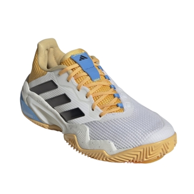 adidas Tennisschuhe Barricade 13 Clay/Sandplatz 2024 weiss/schwarz/orange Damen