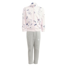 adidas Trainingsanzug Brand Love (Baumwolle) pink/grau Kinder