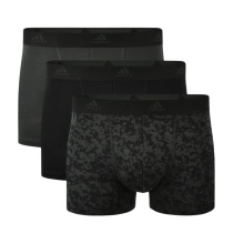 adidas Unterwäsche Boxershorts Active Flex Cotton Trunk (Baumwolle) schwarz/camograu - 3 Stück