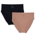 adidas Unterwäsche Slip Bikini (perfekte Passform) beige/schwarz Damen - 2 Stück