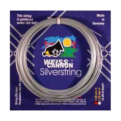WeissCannon Tennissaite Silverstring (Haltbarkeit+Power) silber 12m Set