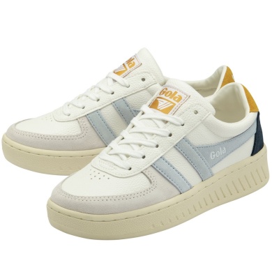 Gola Sneaker Grandslam Trident weiss/iceblau/sungelb Damen