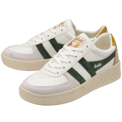 Gola Sneaker Grandslam Trident weiss/grün/gelb Damen