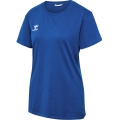 hummel Sport/Freizeit-Shirt hmlGO 2.0 (Bio-Baumwolle, klassisch Design) Kurzarm dunkelblau Damen