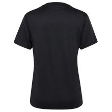 hummel Sport-Shirt hmlESSENTIAL (100% rec. Polyester) Kurzarm schwarz Damen
