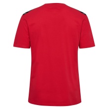 hummel Sport-Tshirt hmlAUTHENTIC CO (100% Baumwolle) Kurzarm rot Herren