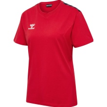 hummel Sport-Shirt hmlAUTHENTIC CO (100% Baumwolle) Kurzarm rot Damen