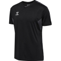 hummel Sport-Tshirt hmlAUTHENTIC Jersey (100% Polyester) Kurzarm schwarz Herren