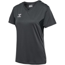 hummel Sport-Shirt hmlAUTHENTIC Jersey (100% Polyester) Kurzarm asphaltgrau Damen