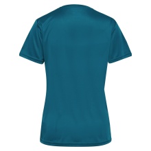 hummel Sport-Shirt hmlAUTHENTIC Jersey (100% Polyester) Kurzarm coralblau/limegrün Damen