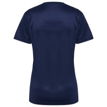 hummel Sport-Shirt hmlAUTHENTIC Jersey (100% Polyester) Kurzarm marineblau Damen