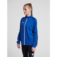 hummel Sport-Trainingsjacke hmlAUTHENTIC Poly Zip (gestrickter Polyester, mit Reißverschlusstaschen) dunkelblau Damen