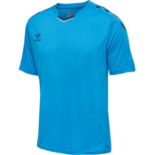 hummel Sport-Tshirt hmlCORE XK Poly Jersey (robuster Doppelstrick) Kurzarm blau Herren