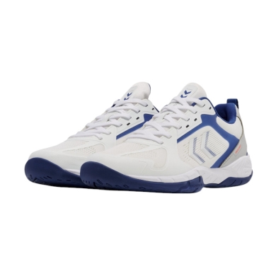 hummel Hallen-Indoorschuhe Speed Court weiss/blau Herren