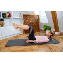 oko Fitness-/Yogamatte (mit Ösen) grau 180x60x0,8cm