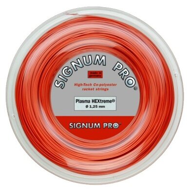 Signum Pro Tennissaite Plasma Hextreme (Haltbarkeit+Spin) orange 120m Rolle