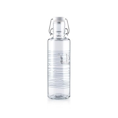 soulbottles Trinkflasche heimat wasser Glas (Glasflasche, Keramikdeckel, Edelstahlbügel) 600ml transparent