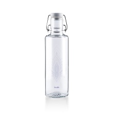 soulbottles Trinkflasche just breathe Glas (Glasflasche, Keramikdeckel, Edelstahlbügel) 600ml transparent