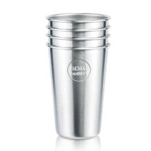 soulbottles Trinkbecher soulcoup steel Plain (Edelstahl) 4x400ml silber