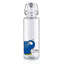 soulbottles Trinkflasche der elefant Glas (Glasflasche, Keramikdeckel, Edelstahlbügel) 600ml transparent