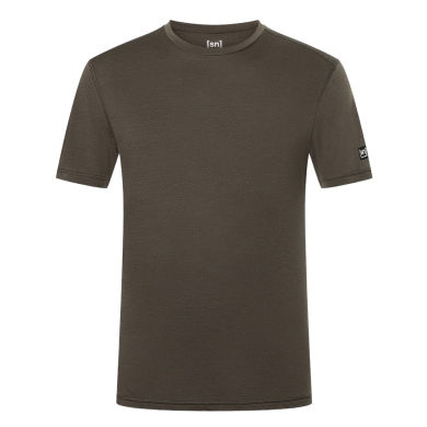 super natural Funktionsunterwäsche Tshirt Sierra140 Tee (Merino-Mix, Feuchtigkeitstransport) braungrün Herren