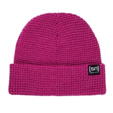 super natural Wintermütze City Beanie (Merinowolle, ideale Thermoregulation) fuchsia - 1 Stück