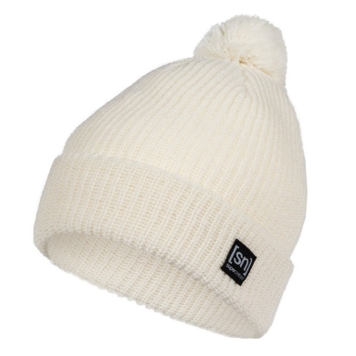 super natural Wintermütze Pom Beanie mit Bommel weiss Damen - 1 Stück