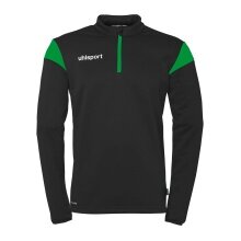 uhlsport Langarmshirt Ziptop Squad 27 (Stehkragen) schwarz/grün Kinder